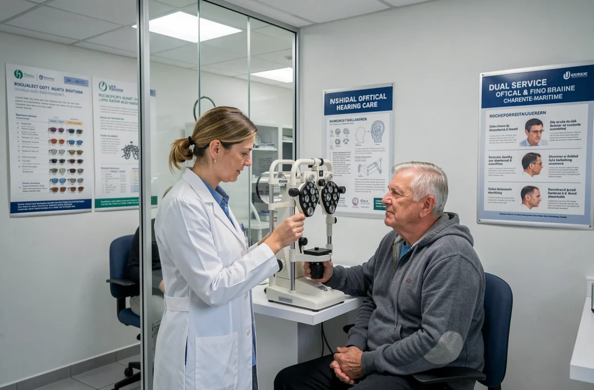 Clinique Optical Center à Rochefort proposant des services d'opticien et d'audioprothésiste dans un espace professionnel
