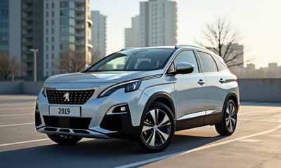 Voiture Peugeot 3008 d'occasion dans un parking urbain en journée